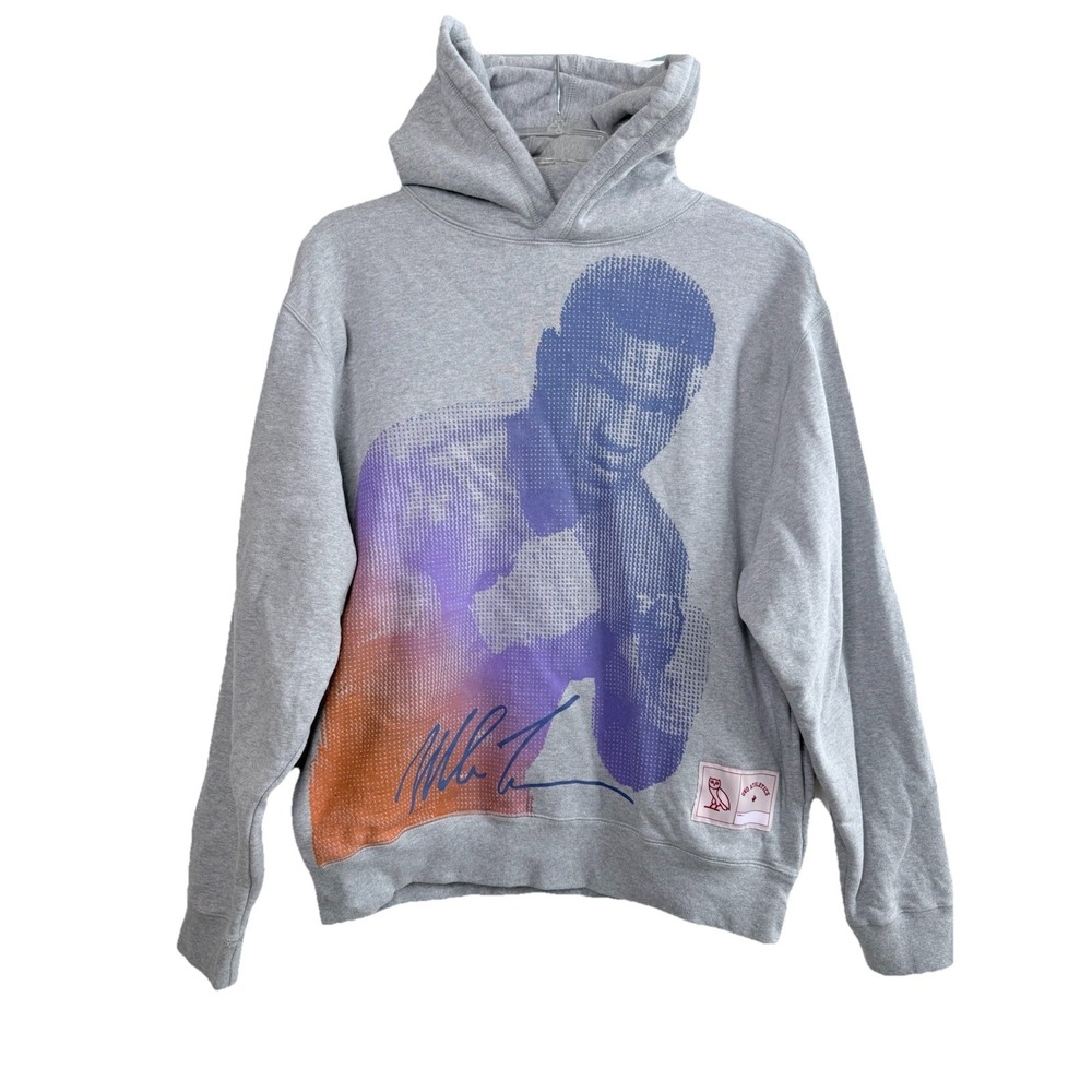 OVO Octobers Very Own X Mike Tyson Hoodie Heathered Gray Men's Large